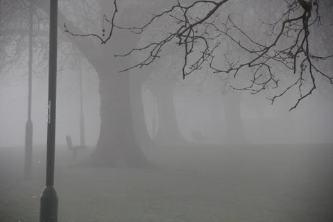 Hilly fields in the Fog Landscape, Lewisham, London