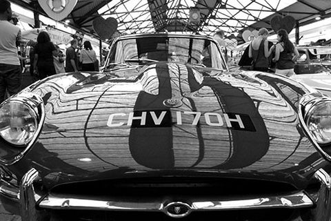 Park it in the Market, Greenwich, Jag B&W