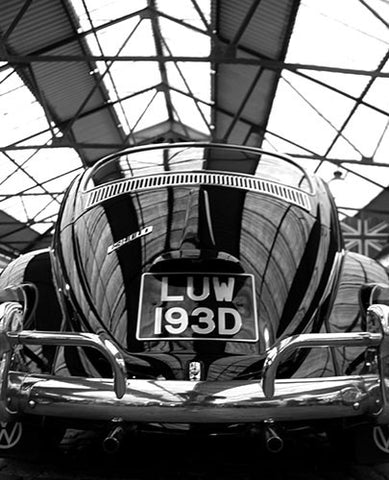 Park it in the Market, VW Beetle B&W